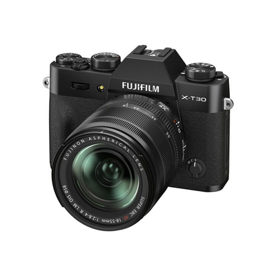 Cámara sin espejo FUJIFILM X-T30 II con lente de 18-55mm (negra)