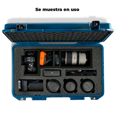 Maleta de mano Pelican 1535 Air con divisores Trekpak e inserto de espuma (Índigo)