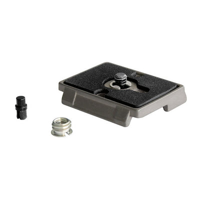 Manfrotto 200PL Placa de liberación rápida con tornillo de 1/4"-20 y adaptador de buje de 3/8"