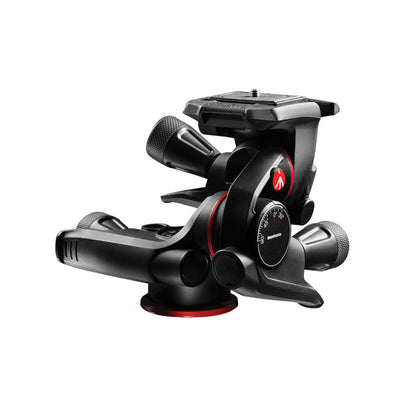 Manfrotto XPRO Cabezal de giro e inclinación con engranajes de 3 vías y placa de liberación rápida 200PL-14