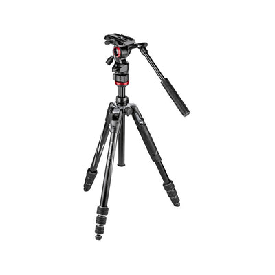 Manfrotto Befree Live Kit de trípode de vídeo de aluminio con cerraduras de patas giratorias