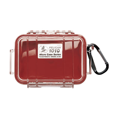 Pelican 1010 Micro Case (transparente con forro rojo)