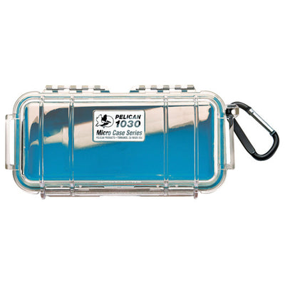 Pelican 1030 Micro Case (Azul Transparente con Forro de Color)