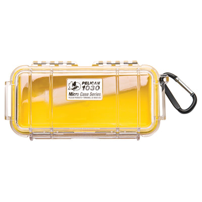 Pelican 1030 Micro Case (Amarillo Transparente con Forro de Color)