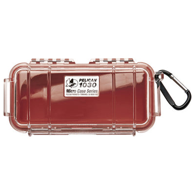 Pelican 1030 Micro Case (Rojo Transparente con Forro de Color)