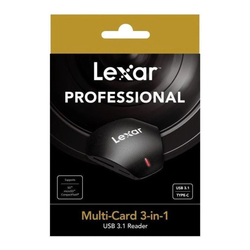 Lector multitarjeta USB 3.0 3 en 1 profesional de Lexar