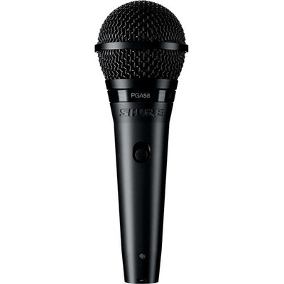 Micrófono vocal dinámico cardioide Shure PGA58-XLR con cable XLR a XLR