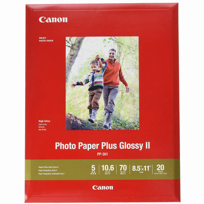 Canon PP-301 Papel fotográfico Plus Glossy II (8.5 x 11", 20 hojas)