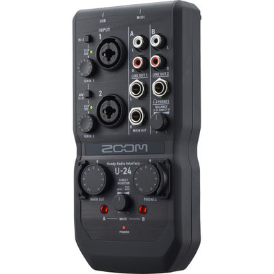 Interfaz de audio/MIDI portátil USB 2x4 Zoom U-24