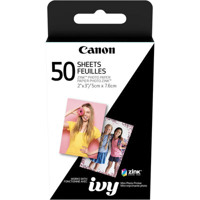 Paquete de papel fotográfico Canon ZINK de 2 x 3" (50 hojas)