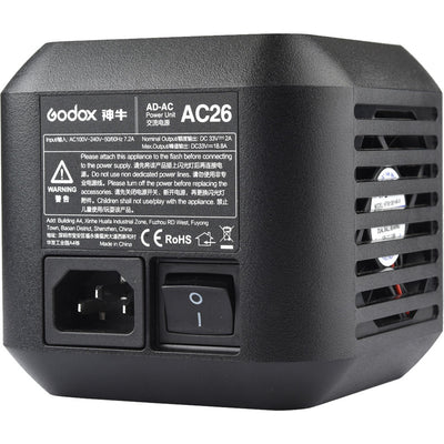 Adaptador de CA Godox para flash exterior AD600Pro Witstro