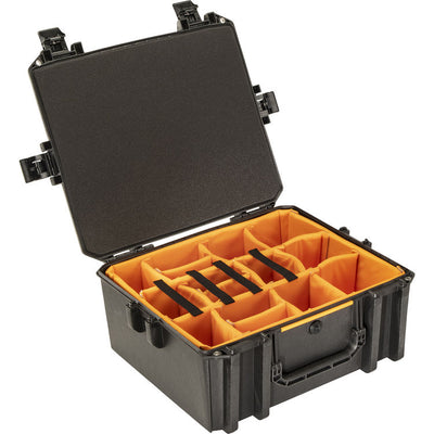 Maleta Pelican Vault V600 con separadores acolchados (Negra, 55.5 L)