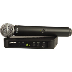 Sistema de micrófono inalámbrico de mano Shure BLX24/SM58 con cápsula SM58 (J11: 596 a 616 MHz)