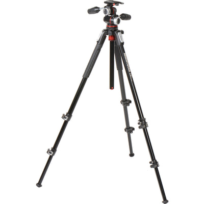 Trípode de aluminio Manfrotto MK190XPRO3-3W con cabezal panorámico/inclinable de 3 vías