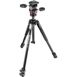 Trípode de aluminio Manfrotto MK190X3-3W1 con cabezal panorámico/inclinable de 3 vías 804 MK II