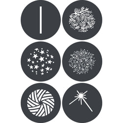 Juego de gobos Godox GP-GS3 para soporte de foco MG1200Bi (paquete de 6)