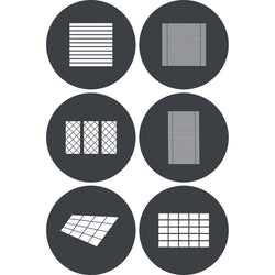 Juego de gobos Godox GP-GS4 para soporte de foco MG1200Bi (paquete de 6)