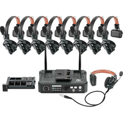 Sistema de intercomunicación inalámbrico Hollyland Solidcom C1 Pro-Hub8S ENC para 9 personas, dúplex completo, con concentrador (1.9 GHz)
