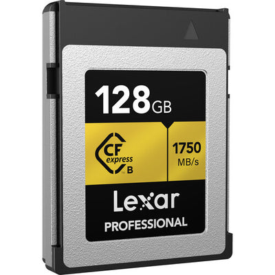 Tarjeta CFexpress profesional tipo B de 128GB de Lexar, serie GOLD