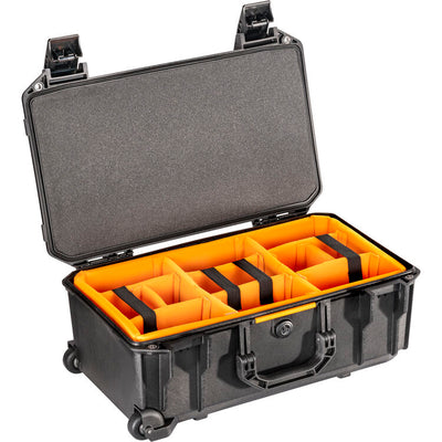 Maleta con ruedas Pelican Vault V525 con separadores acolchados (Negra, 25 L)