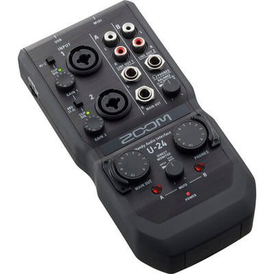 Interfaz de audio/MIDI portátil USB 2x4 Zoom U-24