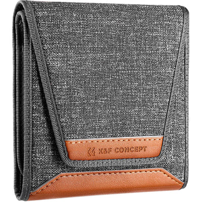 Estuche para filtros circulares K&F Concept de 3 compartimentos (hasta 82 mm)
