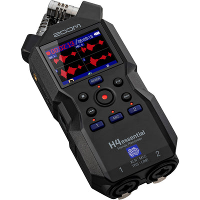 Grabadora de audio portátil Zoom H4essential de 4 pistas y 32 bits flotante