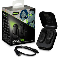 Sistema de micrófono inalámbrico de clip Shure MoveMic Two para 2 personas para dispositivos móviles