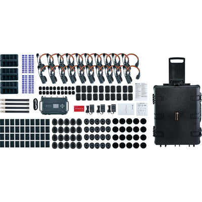 Sistema de intercomunicación inalámbrico Hollyland Solidcom C1 Pro Roaming Hub 20S de dúplex completo con 20 auriculares unidireccionales (montaje en V, 1.9 GHz)