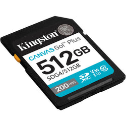 Tarjeta de memoria Kingston Canvas Go! Plus UHS-I SDXC de 512GB