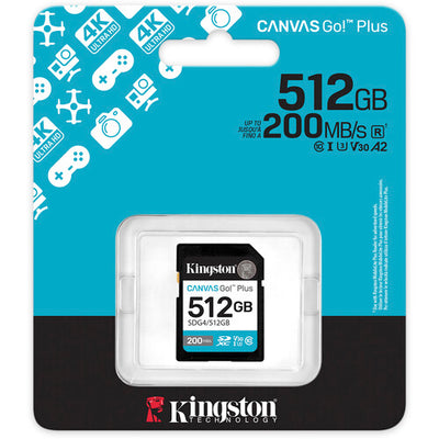 Tarjeta de memoria Kingston Canvas Go! Plus UHS-I SDXC de 512GB