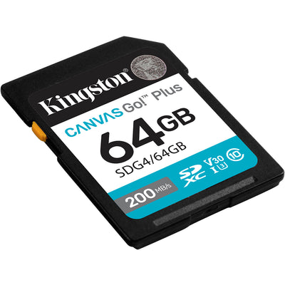 Tarjeta de memoria Kingston Canvas Go! Plus SDXC UHS-I de 64GB