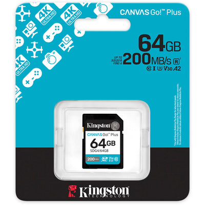 Tarjeta de memoria Kingston Canvas Go! Plus SDXC UHS-I de 64GB