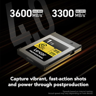 Tarjeta de memoria Lexar Professional GOLD CFexpress 4.0 Type B de 1TB