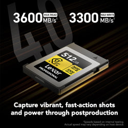 Tarjeta de memoria Lexar Professional GOLD CFexpress 4.0 Type B de 512GB