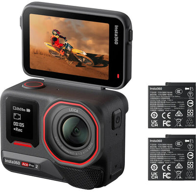 Cámara de acción Insta360 Ace Pro 2 con batería dual