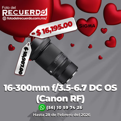 Objetivo contemporáneo Sigma 16-300mm f/3.5-6.7 DC OS (Canon RF)