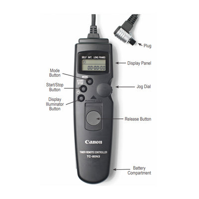 Controlador remoto con temporizador Canon TC-80N3