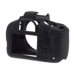 easyCover Funda protectora de silicona para Canon EOS Rebel T5 (Negro)