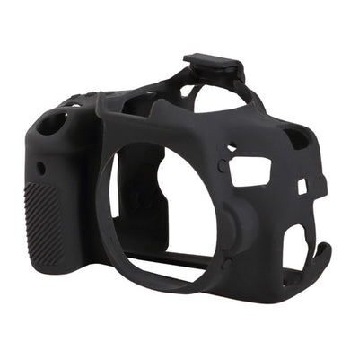 easyCover Funda protectora de silicona para Canon EOS Rebel T6i (Negro)