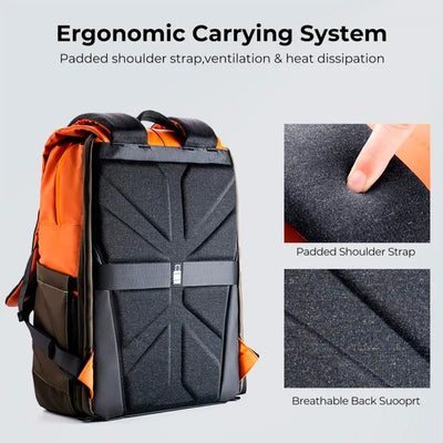Mochila de fotografía K&F Concept Beta (Naranja, 20 L)