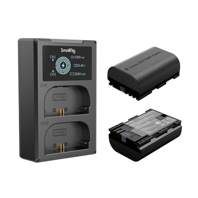 SmallRig LP-E6NH Kit de 2 baterías con cargador doble