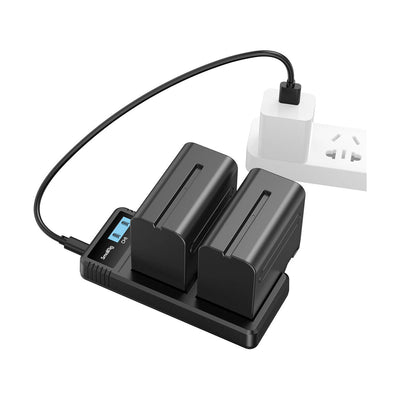 SmallRig NP-F970 Kit de cargador y batería dual