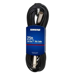 Cable de micrófono XLR de alta flexibilidad Shure C25J (25')