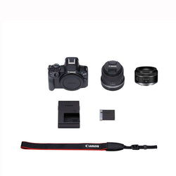 Canon EOS R50 con lente RF-S 18-45mm IS STM (negro) Cámara y RF 50mm f/1.8 STM (Canon RF) Lente