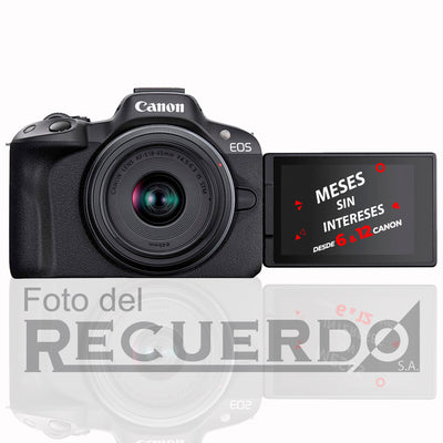 Canon EOS R50 con lente RF-S 18-45mm IS STM (negro) Cámara