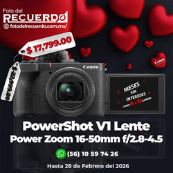 Canon PowerShot V1 Lente Power Zoom 16-50mm f/2.8-4.5