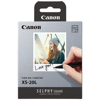 Canon SELPHY XS-20L Juego de etiquetas y tintas de color (20 hojas)