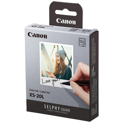 Canon SELPHY XS-20L Juego de etiquetas y tintas de color (20 hojas)