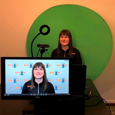 VANTA Fondo de cámara web portátil plegable (142 cm, verde)